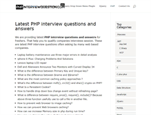 Tablet Screenshot of phpinterviewquestion.com